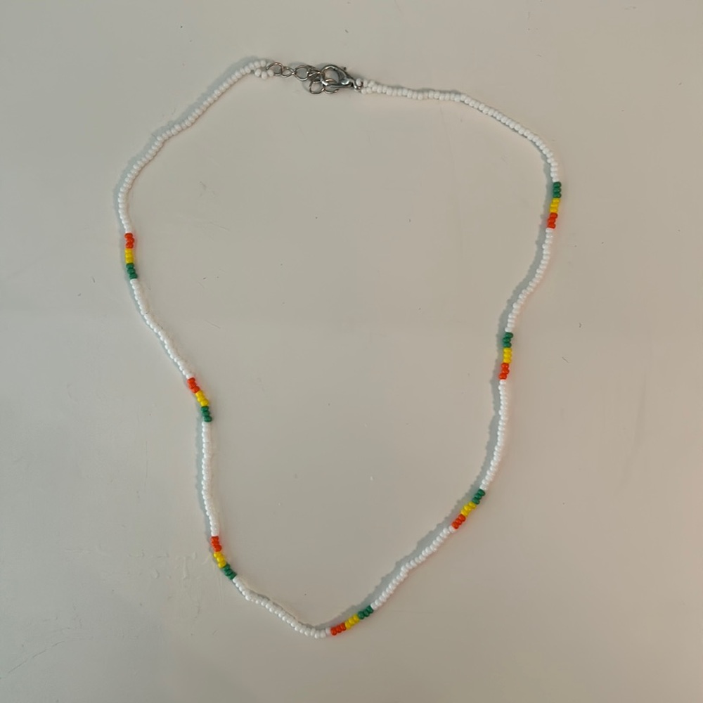 colorful beaded choker necklace